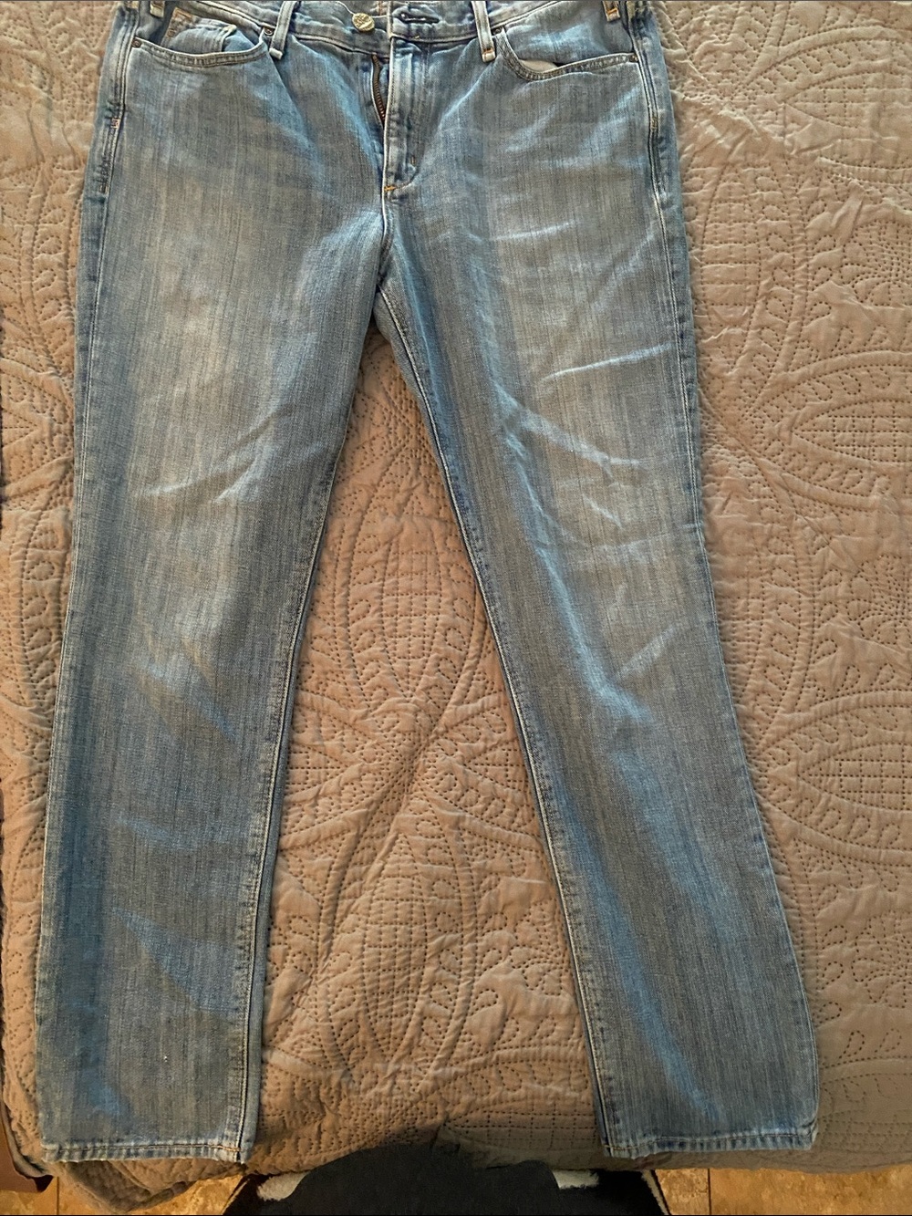 McGuire Denim Valetta Straight Jeans in Light Blue Wash